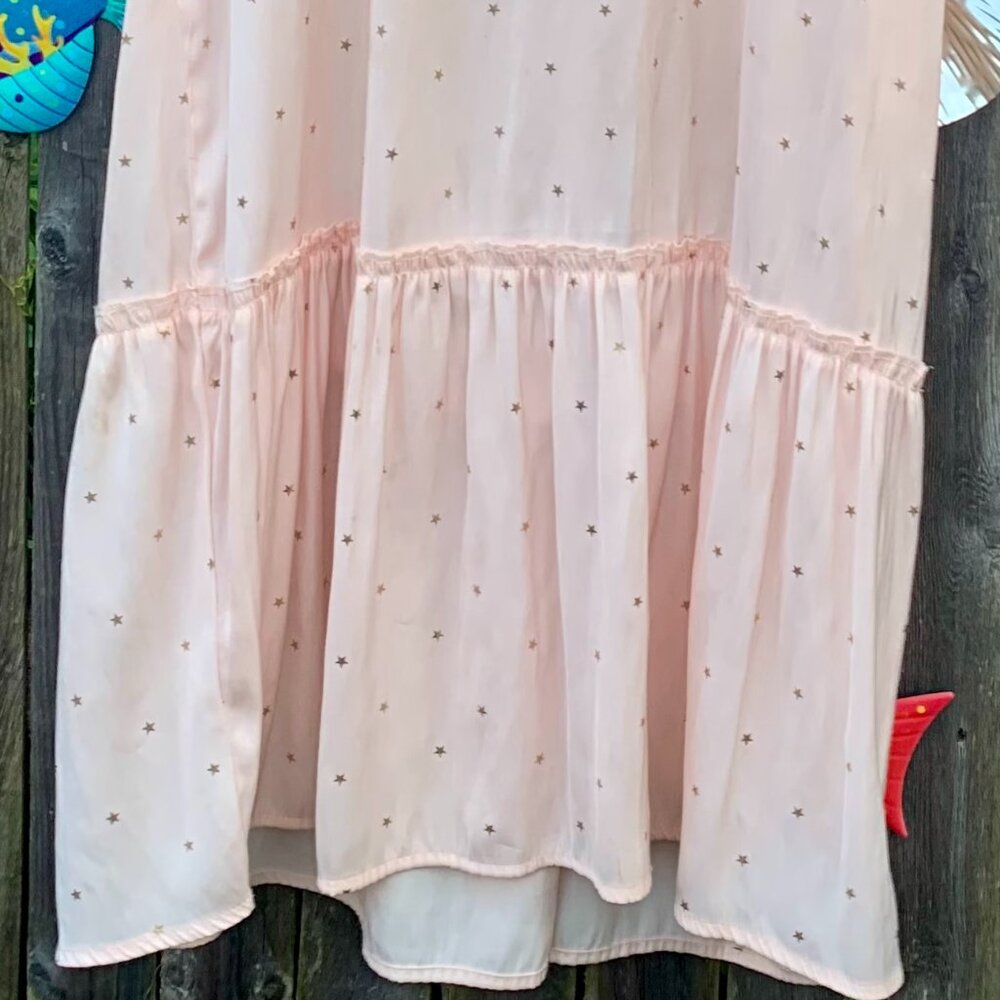 AERIE light pink stars tunic baby doll dress Size Small - Picture 3 of 5